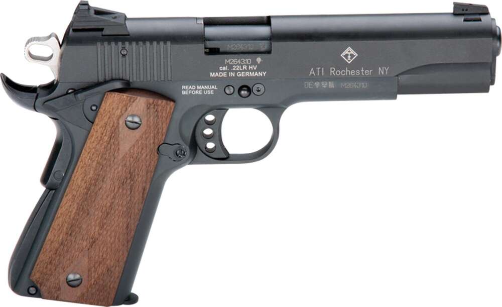 Handguns American Tactical M1911 22LR ATI GSG M1911 22LR 5" BL 10RD WD TB • Model: M1911